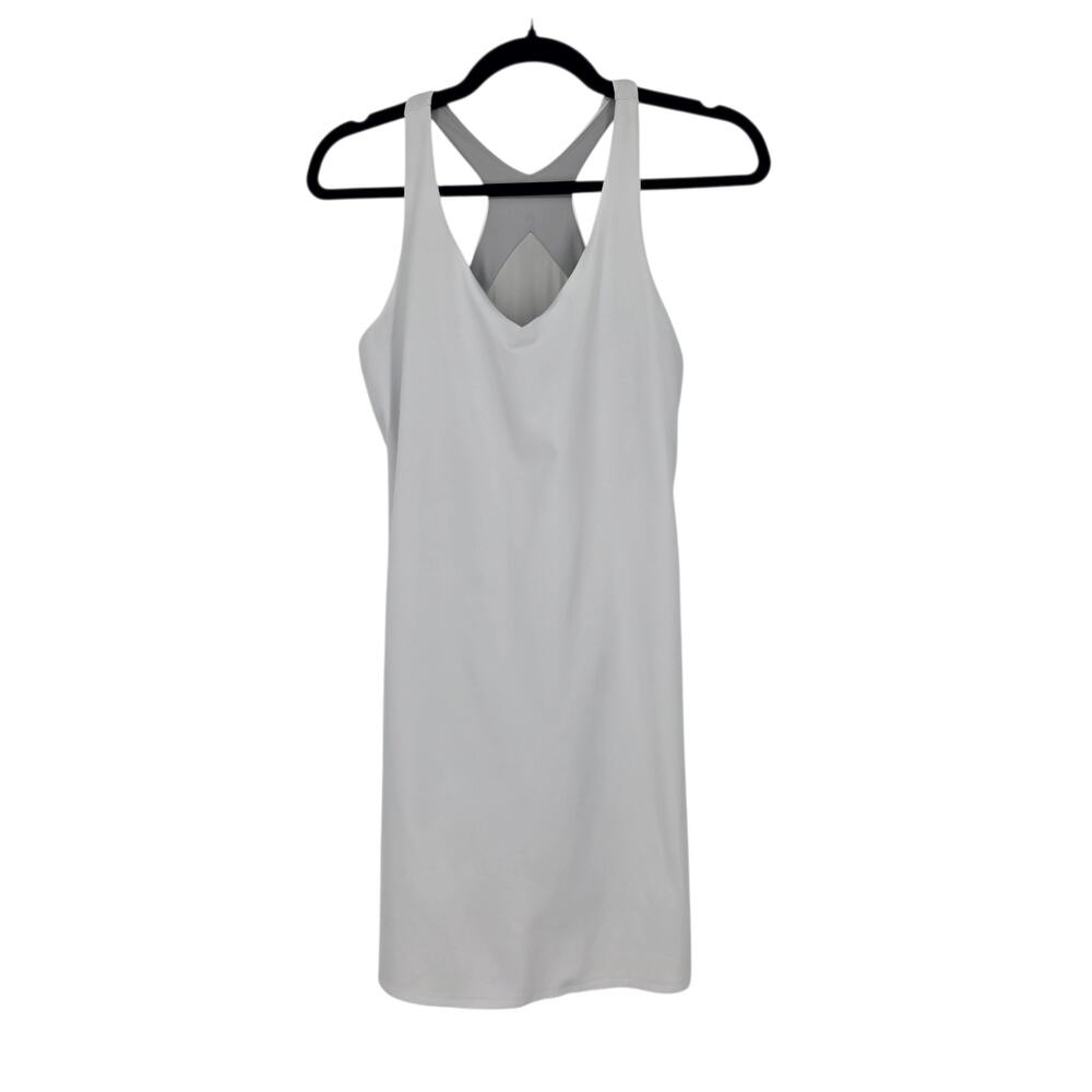 Spanx White Booty Boost Get Moving V-Neck Mini Dress With Built In Shorts Size S